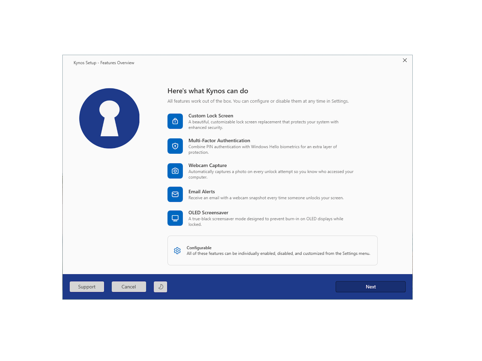 Setup wizard: functionality overview - light theme
